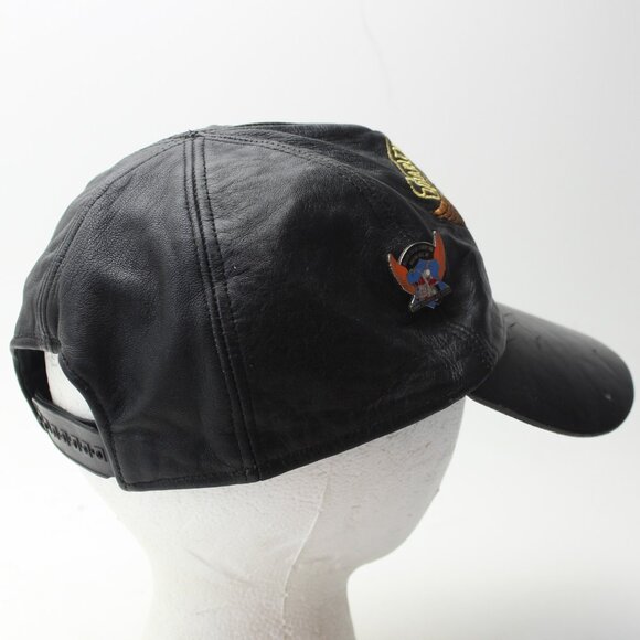 Harley Davidson Center Logo Black Leather Ball Cap Hat - Picture 6 of 12